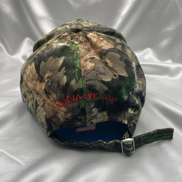 Mossy Oak Camo Baseball Cap JGM Valve Tuck Strap USA Flag - Picture 4 of 8